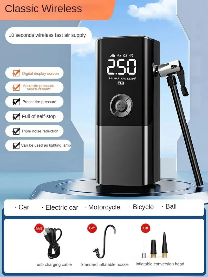 Car Wireless Air Pump Portable Car Air Pump Electric Car Tire Car High Pressure Air Pump Treasure