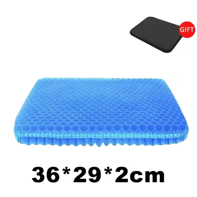 Car Gel Cooling Seat Cushion 3D Honeycomb Cool and Breathable Cool Ice Silk Car Home Office Chair Cushion Car Accessories