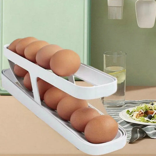 Automatic Scrolling Egg Rack Holder Storage Box