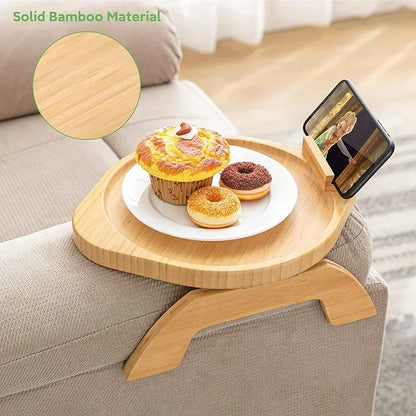 Sofa Arm Tray Couch Arm Clip Table Portable Couch Cup Holder Portable Sofa Armrest Tray for Snacks Drinks Remote Control Coffee