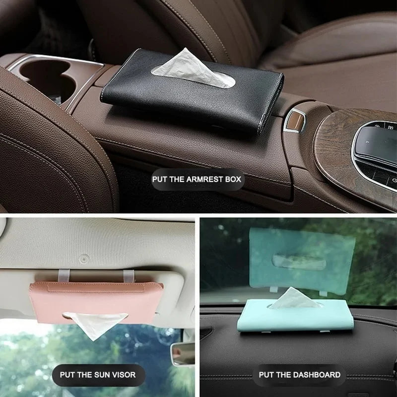 Car Sun Visor Tissue Box Holder