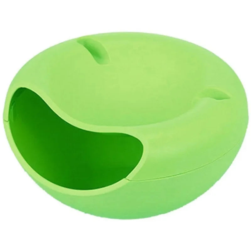 Modern Living Room Creative Modeling Lazy Snack Bowl Plastic Double Storage Box Snack Bowl Lazy Melon Fruit Bowl Dishes