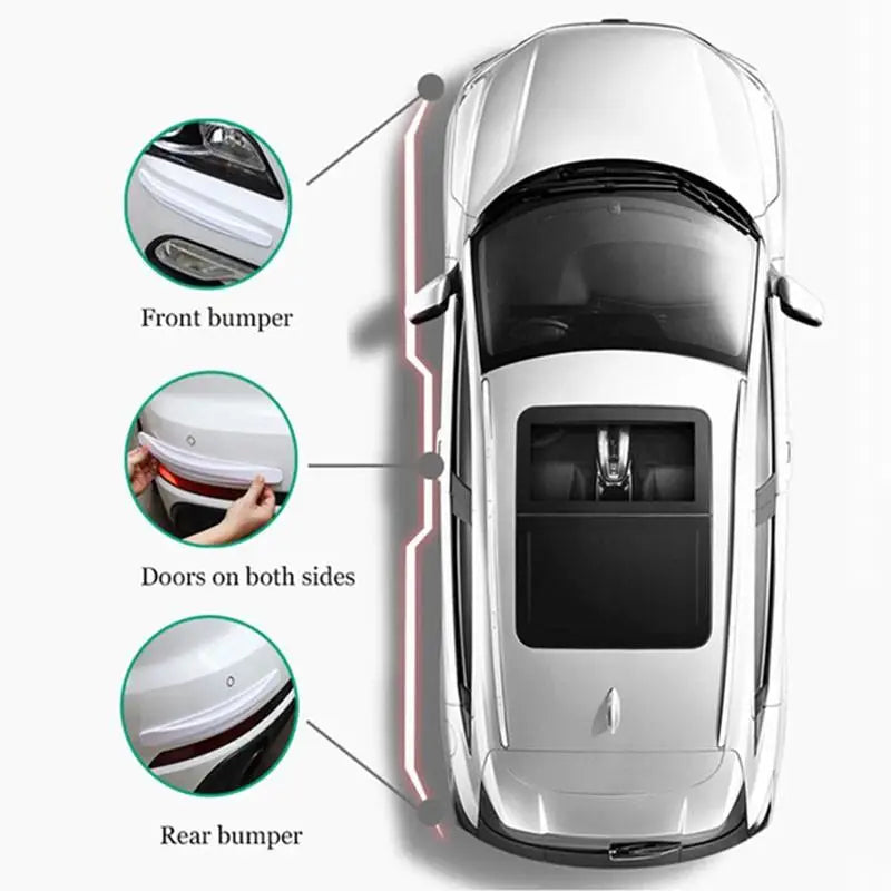 6/4 Piece Universal Front Rear Bumper Corner Protector Guard Car Anti-Collision Protection Decoration Strip Car Accessories New