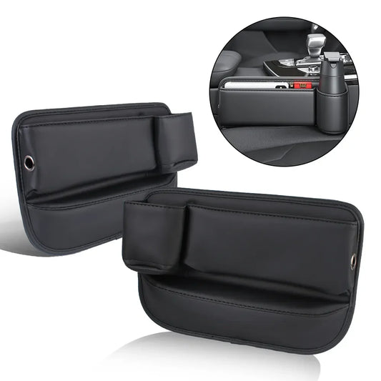 Pu Leather Car Seat Gap Organizer Console Side Storage Box with Cup Holder Car Interior Accessories