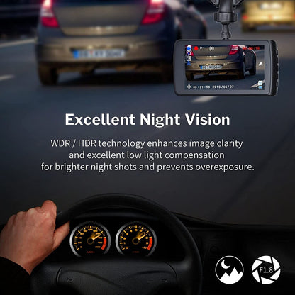 Car Dash Cam Front and Rear Camera HD 1080P Nightvision with 32GB SD Memory Card