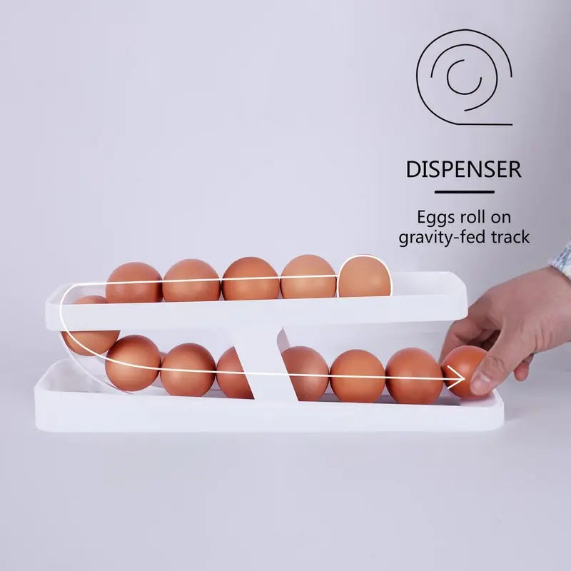 Automatic Scrolling Egg Rack Holder Storage Box